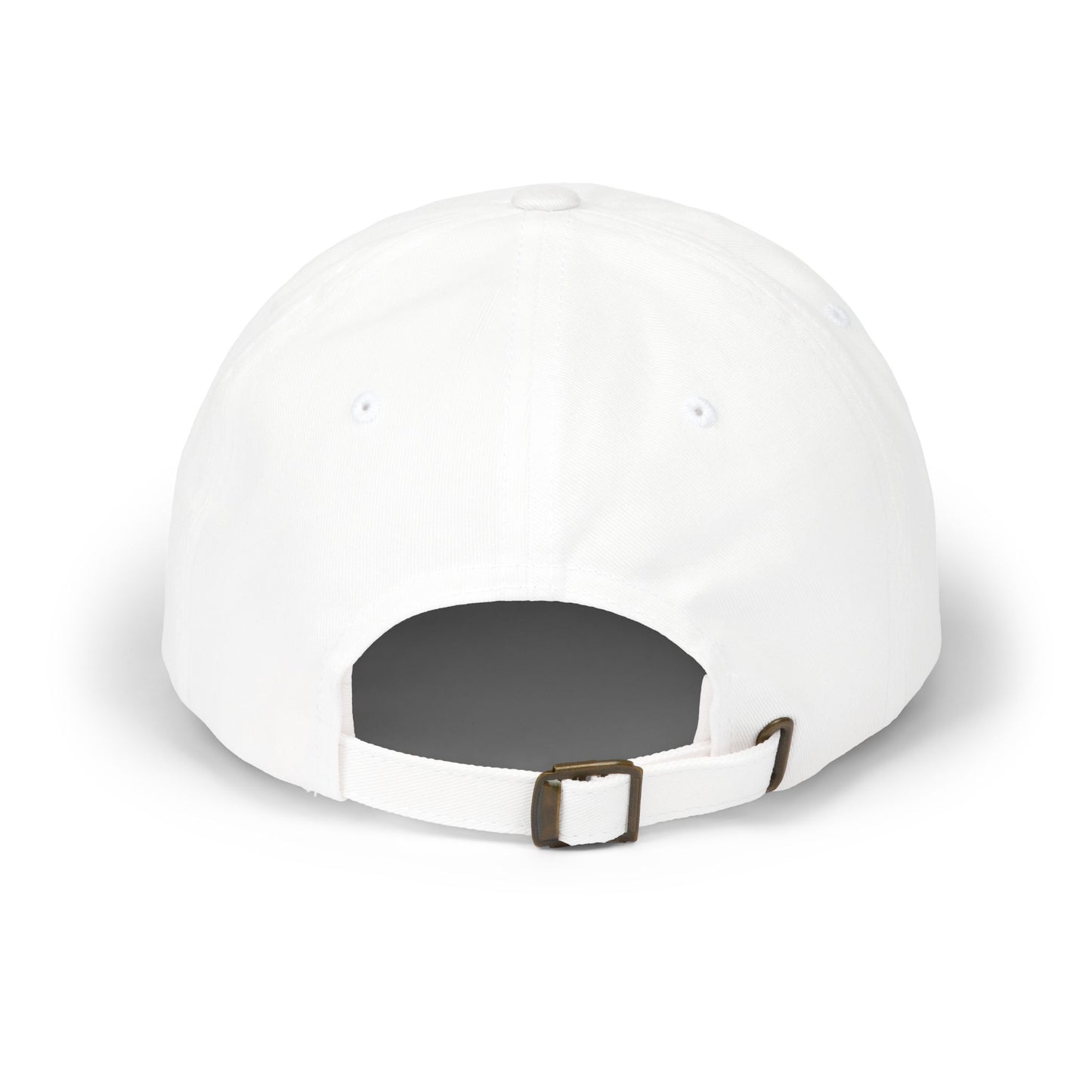 Minimalist White Dad Cap with 'GHOST' Print - Casual Style for Everyday Wear