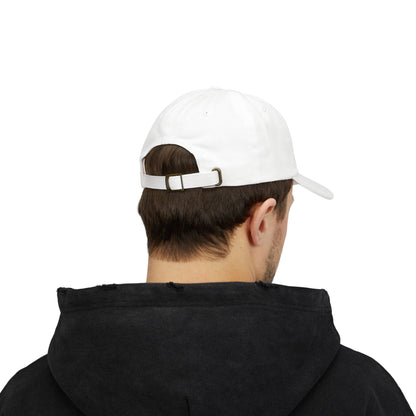 Minimalist White Dad Cap with 'GHOST' Print - Casual Style for Everyday Wear